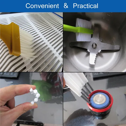 Vista 4 de Cepillo de limpieza pequeño, cepillo electrónico para limpiar teclados de computadora, computadora portátil, máquina de coser, kit de cepillos