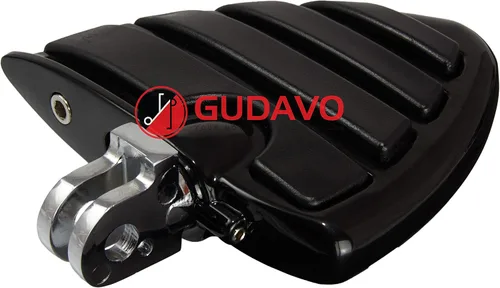 Pedal de pie de aluminio cromado para motocicleta con soportes para Yamaha FZ 1 2001-2015 (GCB_Bright Negro)