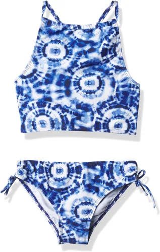 Vista 47 de Kanu Surf Daisy UPF 50 Beach Sport Halter Tankini Traje de baño de 2 piezas para niña Daisy Rojo/Blanco/Azul