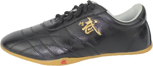 VEACAM Zapatos de artes marciales de cuero Karate Kung Fu Taichi Trainer para niños y adultos, ligeros Wing Chun Gym Slipper
