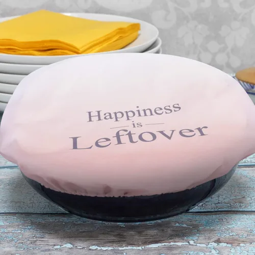 Vista 5 de Fundas reutilizables de tela de algodón para tazones: fundas elásticas lavables para almacenamiento de alimentos, 3 unidades, bolsas