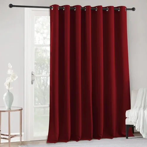 RYB HOME Cortinas de Fondo Opacas - Persianas Verticales Extra Anchas para Ventanas de Dormitorio Cortinas Opacas Cortinas para Puerta Corrediza de