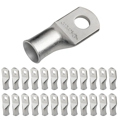 Vista 276 de SELTERM 5 piezas terminales de cable de cobre estañado 1/0 AWG perno de 1/2", extremos de cable de batería, terminales de anillo, conectores