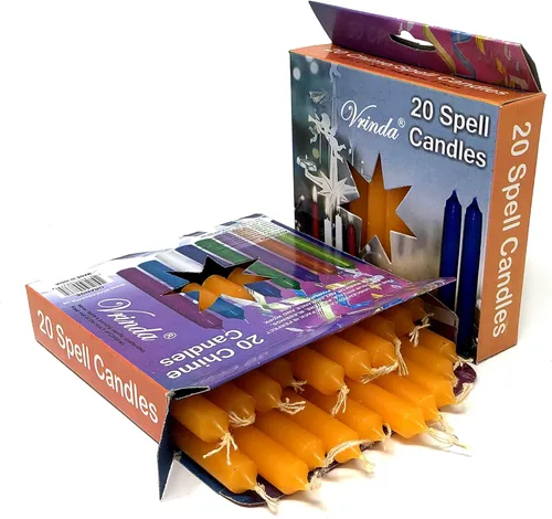 Vista 6 de Vrinda® Mini Chime Ritual Spell - Velas cónicas sin perfume de 4 pulgadas (surtido (paquete de 40)