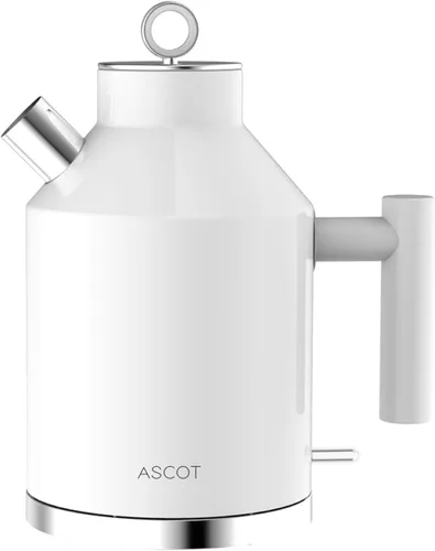 Vista 7 de ASCOT Hervidor eléctrico, interior de acero inoxidable de 1,5 L, sin plástico, 1500 W de ebullición rápida, diseño retro, apagado automático