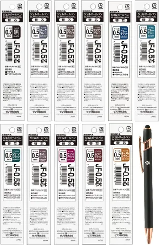 Sarasa Zebra Gel Ballpoint Pen Grand 0.5mm 11 Color Retractable Pen Refill Set RJF5 With Original Stylus Ballpoint Touch Pen