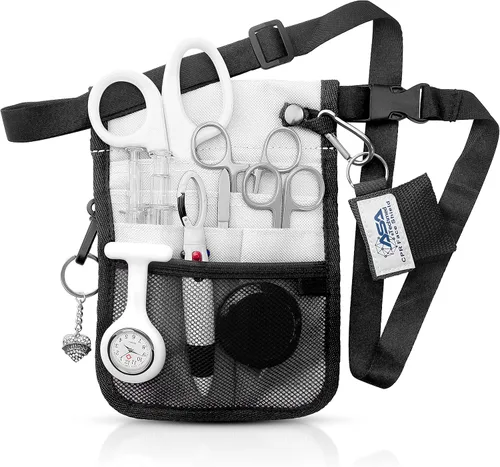 Vista 14 de ASA TECHMED Cinturón Utilitario para Enfermera – Kit Completo de Cinturón Médico Utilitario, Pro Pack Bolso Organizador de Bolsillo para Cadera