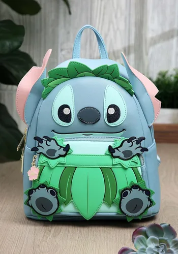 Vista 2 de Loungefly Disney Stitch Luau Cosplay - Bolso de hombro con doble correa para mujer, Multi, Cosplay