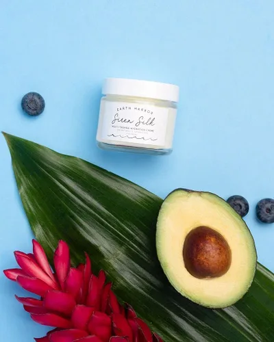 Vista 5 de Earth Harbor SIREN SILK Crema de hidratación multitarea repleta de 20 activos botánicos, crema de noche vegana y libre de crueldad animal