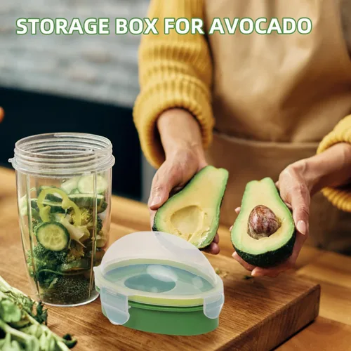 Vista 2 de DOITOOL Aguacate Keeper, contenedor de almacenamiento de aguacate reutilizable, almacenamiento de alimentos, ahorro de aguacate individual