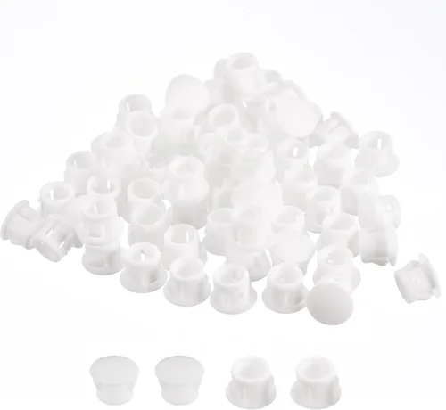 Vista 15 de uxcell Tapones de agujero de plástico de 3/8 pulgadas, 110 piezas de panel de tipo empotrado, cierre a presión, tapones de bloqueo para muebles