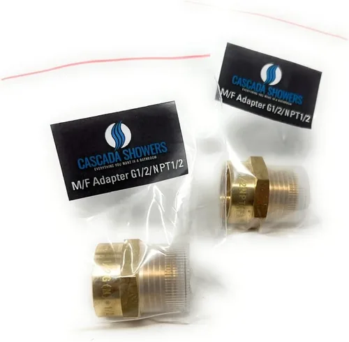 Vista 30 de Cascada Adaptador de latón sin plomo, rosca G BSPP macho a NPT hembra (1" x 1" (1 pieza))