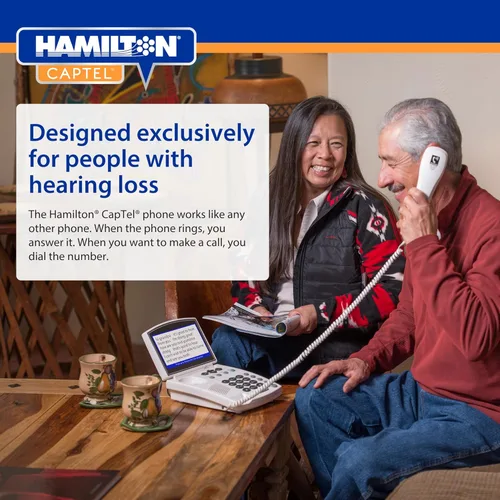 Vista 2 de Teléfono Hamilton CapTel 840i con subtítulos, teléfonos para personas con discapacidad auditiva, subtítulos automáticos/asistidos y control