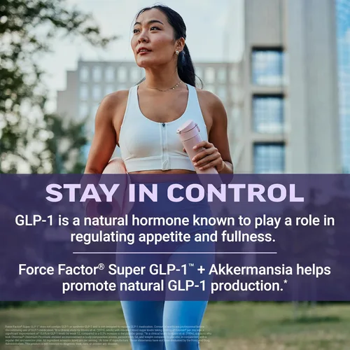 Vista 4 de Force Factor Super GLP-1 Support + Akkermansia Probiotic, Promote Natural GLP-1 Production, Support Fat Loss & Metabolism, Advanced Gut Health &