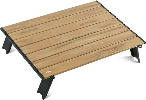 Vista 12 de iClimb - Mesa plegable ultraligera y compacta de mini playa y picnic de aluminio con bolsa de transporte, dos tamaños (negro - S)