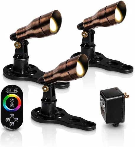 Vista 10 de HALF OFF PONDS LumiNight (3) Kit de luces que cambian de color de 3 vatios con cable de 100 pies Accesorios que cambian de color negro