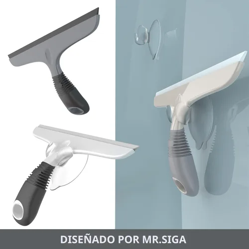 Vista 3 de MR.SIGA Escobilla de silicona multiusos para ventana, vidrio, puerta de ducha, parabrisas de automóvil, limpiador de ventanas resistente, incluye