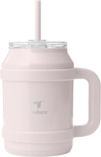 REDUCE Vaso reutilizable de 1.5 litros para agua fría Asa ergonómica Aislamiento de doble pared Taza resistente para escritoriosuperficie con