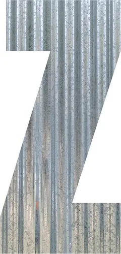 Vista 36 de Letra de metal corrugado (6 pulgadas, 0)