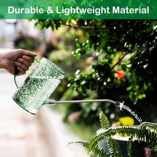 Vista 4 de Regadera pequeña para plantas de interior con 2 modos de pulverización, plástico ligero de 34 onzas, boquilla de largo alcance y cabezal de ducha