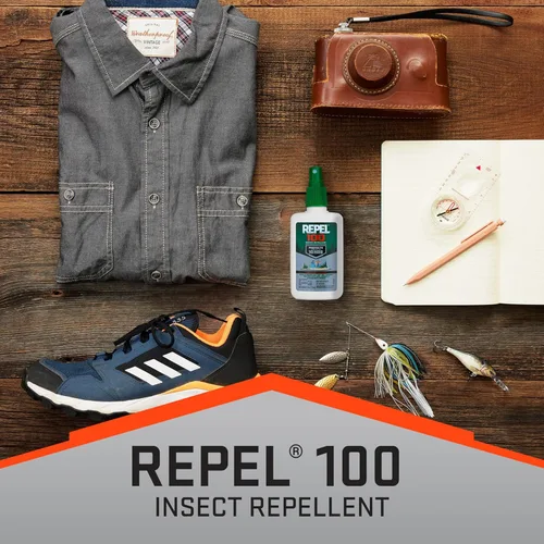 Vista 4 de Repelente de insectos con bomba de spray Repel 100, paquete de 1, Verde