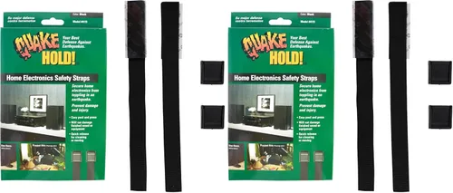 Vista 6 de QuakeHold! 4173 Home - Correa de seguridad electrónica, color negro, 11 pulgadas