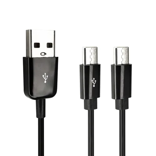 CERRXIAN Cable de carga divisor USB tipo C, cable de carga múltiple 2 en 1 de 1 pies, USB A a 2 USB tipo C Y Splitter Data Snyc cable (1.0 ft - 2USB