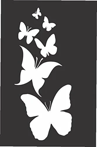 Red Clay Designs Butterfly Family- Die Cut Vinyl Window Decal/Sticker for Car, Truck, Laptop 3.5"x8" (White)
