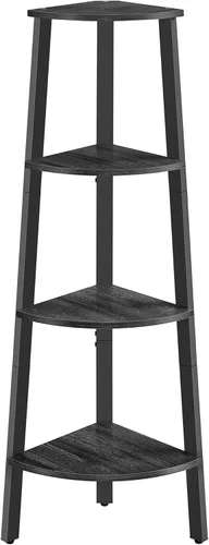 VASAGLE Estante Esquinero, Estantería Esquinera de 4 Niveles, Estante de Escalera Industrial, Soporte para Plantas para Sala de Estar, Oficina,