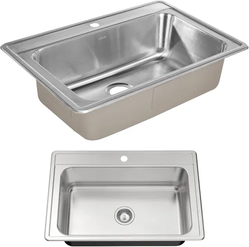 Vista 10 de ZUHNE Fregadero de barra y RV con colador de drenaje (15 x 15 pulgadas de caída)