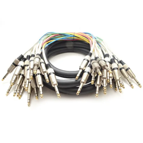 Vista 13 de Cable Serpiente TRS de 4 Canales de 1/4" - 5 Pies de Largo - Extremos Reparables - Serpiente de Efectos de Audio Profesional para Presentaciones