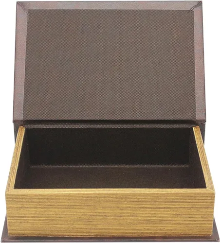 Vista 6 de PACOLO Cajas de libros decorativas, cubierta de madera sintética para almacenamiento oculto de joyas, dinero y efectivo (Avión)