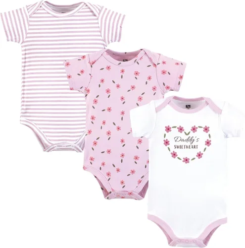 Vista 411 de Hudson Baby baby-girls Cotton Bodysuits 3-pack