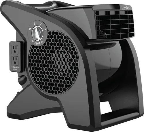 Vista 2 de Lasko Ventilador de torre oscilante de alta velocidad con pivote de 42