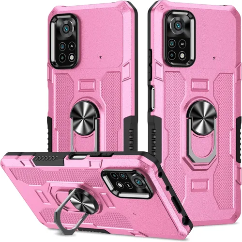 Vista 8 de Compatible con funda para teléfono Xiaomi Poco X4 Pro 5G y protector de pantalla de vidrio templado, soporte de anillo, soporte de soporte