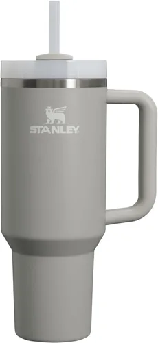 Vista 133 de STANLEY Quencher H2.0 - Vaso con asa y pajilla, tapa de 3 posiciones Flowstate de 14 onzas, compatible con portavasos para viajes, vaso de acero