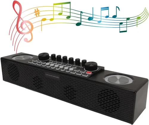 Vista 4 de Máquina de karaoke, altavoz inalámbrico de ajuste digital para máquina de karaoke con micrófono para fiesta en casa