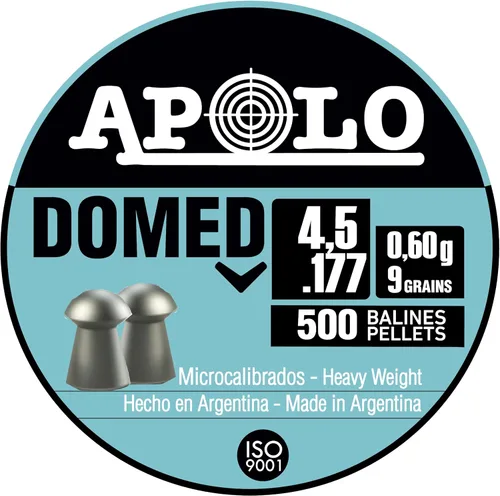 Apolo Cúpula Airgun Pellets, 0.177 in.177 Calibre, E19913 Plata