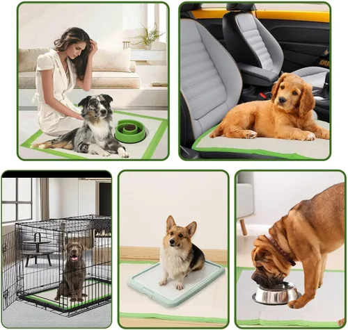 Vista 7 de Gardner Pet Almohadillas rugulares para orina de perro, 21.7 x 21.7 pulgadas, más gruesas, ecológicas, desechables, pequeñas, superabsorbentes