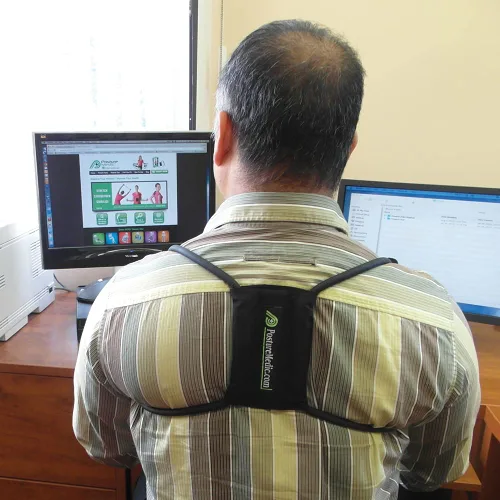 Vista 7 de PRIMEKINETIX PostureMedic - Corrector de postura dinámico, sistema de entrenamiento de resistencia activa para fortalecimiento de la espalda