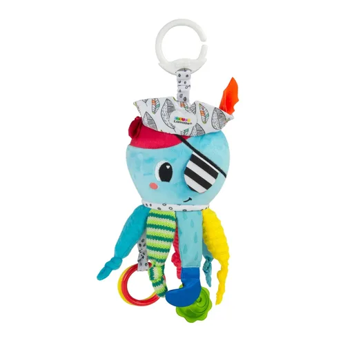 Lamaze Juguete con Clip para Asiento de Coche y Cochecito - Capitán Calamari - Juguetes con Sonido Crujiente para Asiento de Coche y Cochecito -