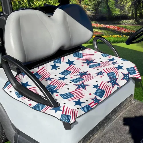 Vista 9 de Yewattles Funda de asiento de carrito de golf, toalla portátil para asiento de coche, ajuste universal, carrito de golf de 2 asientos