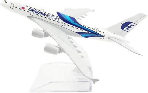 Vista 5 de Aleación Malaysia Airlines A380 Airlines Modelo de avión Modelo 1: 400 Modelo Simulación Ciencia Exposición Modelo Modelo de visualización