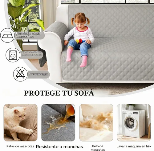 Vista 5 de HDCAXKJ Fundas de sofá esquineras para sofá seccional, protector de muebles, Gris claro, XXL