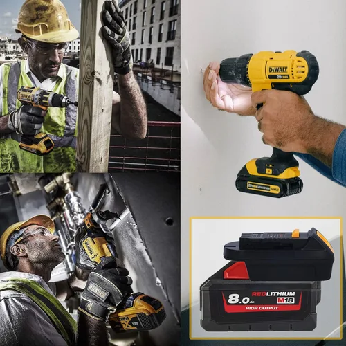 Vista 4 de Adaptador de batería MIL18DL compatible con batería de litio Milwaukee M18 de 18 V, funciona compatible con herramientas eléctricas inalámbricas