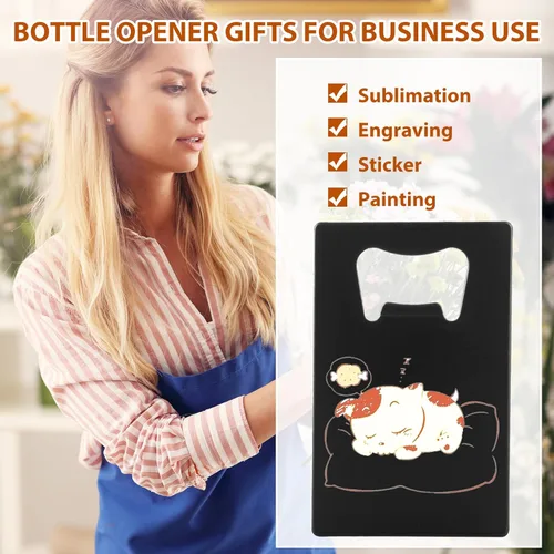 Vista 7 de CYEAH 60 abrebotellas de tarjetas de crédito, abrebotellas de acero inoxidable para póquer y padrinos de boda de póquer de metal, abrebotellas