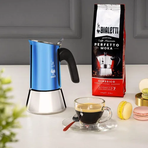 Vista 9 de Bialetti – New Venus, máquina de café espresso de acero inoxidable, apta para todo tipo de estufas, 2 tazas (85 ml), aluminio, plateado