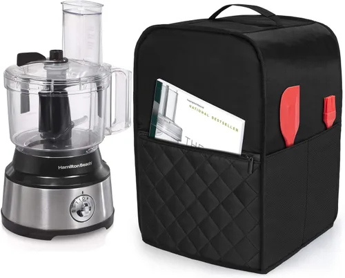 Luxja Funda para procesador de alimentos compatible con procesador Cuisinart y Hamilton Beach de 10 a 14 tazas, cubierta antipolvo para procesador