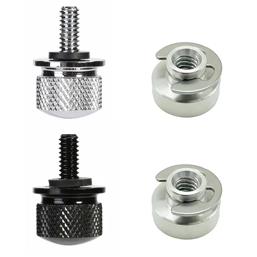 Vista 9 de Juego de 4 tornillos y tuercas de acero inoxidable para guardabarros trasero y guardabarros, montaje rápido, compatibles con Harley Touring Soft