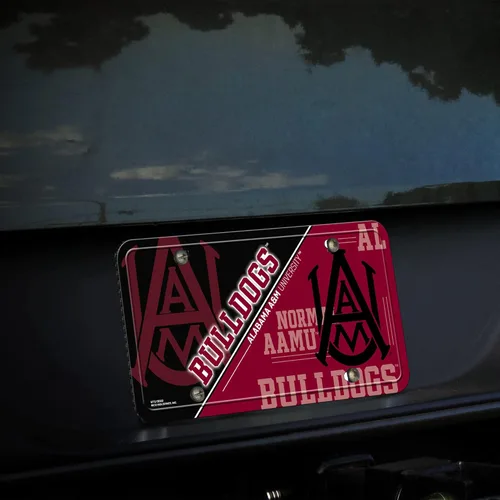 Vista 3 de NCAA etiqueta de metal para auto, negro